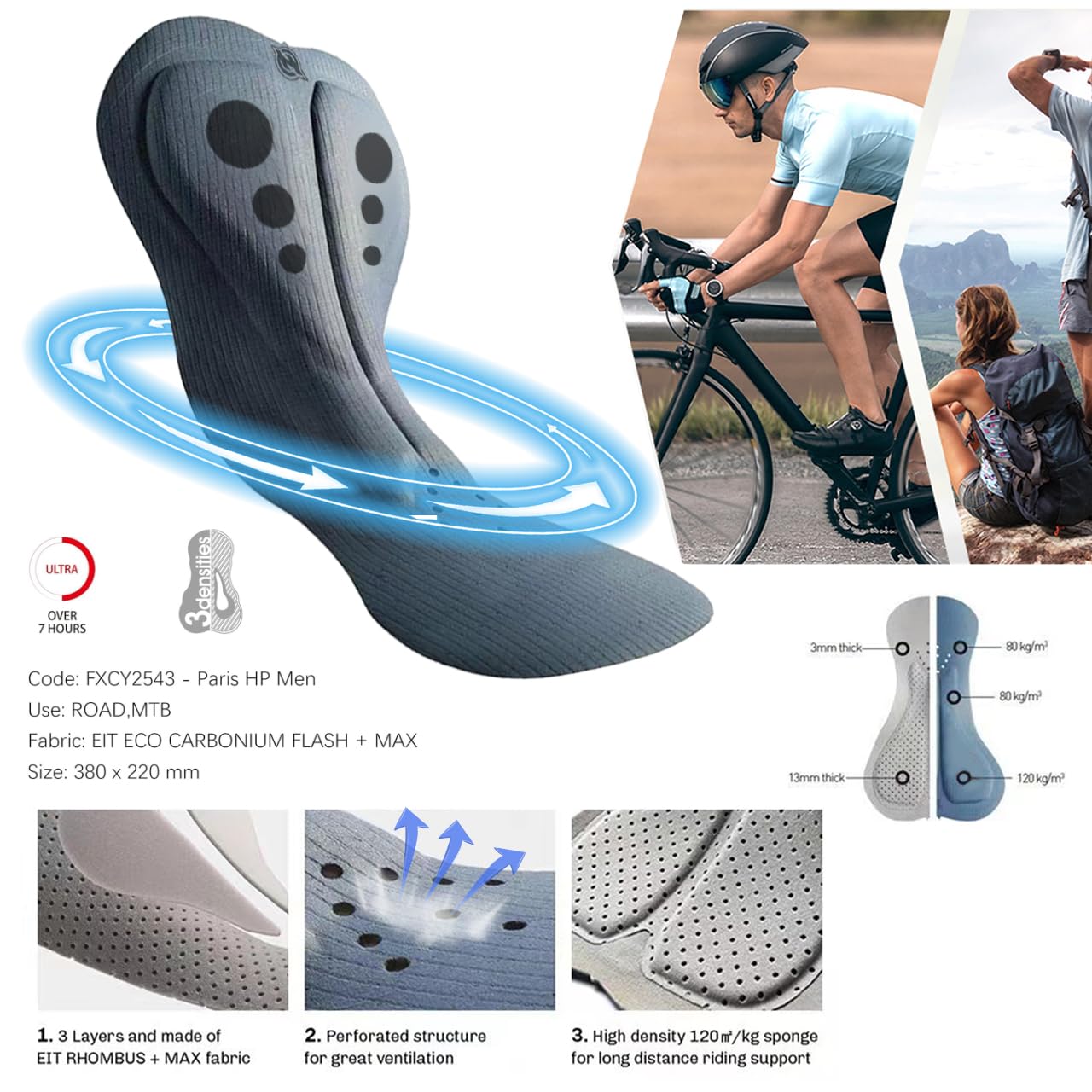 Salopette Ciclismo Uomo Lunga,Salopette Ciclismo, Pettorina e Pantaloni, Cuscino da equitazione ad alta densità, Lunghi Pantaloni Calzamaglia Termico Invernale,antivento