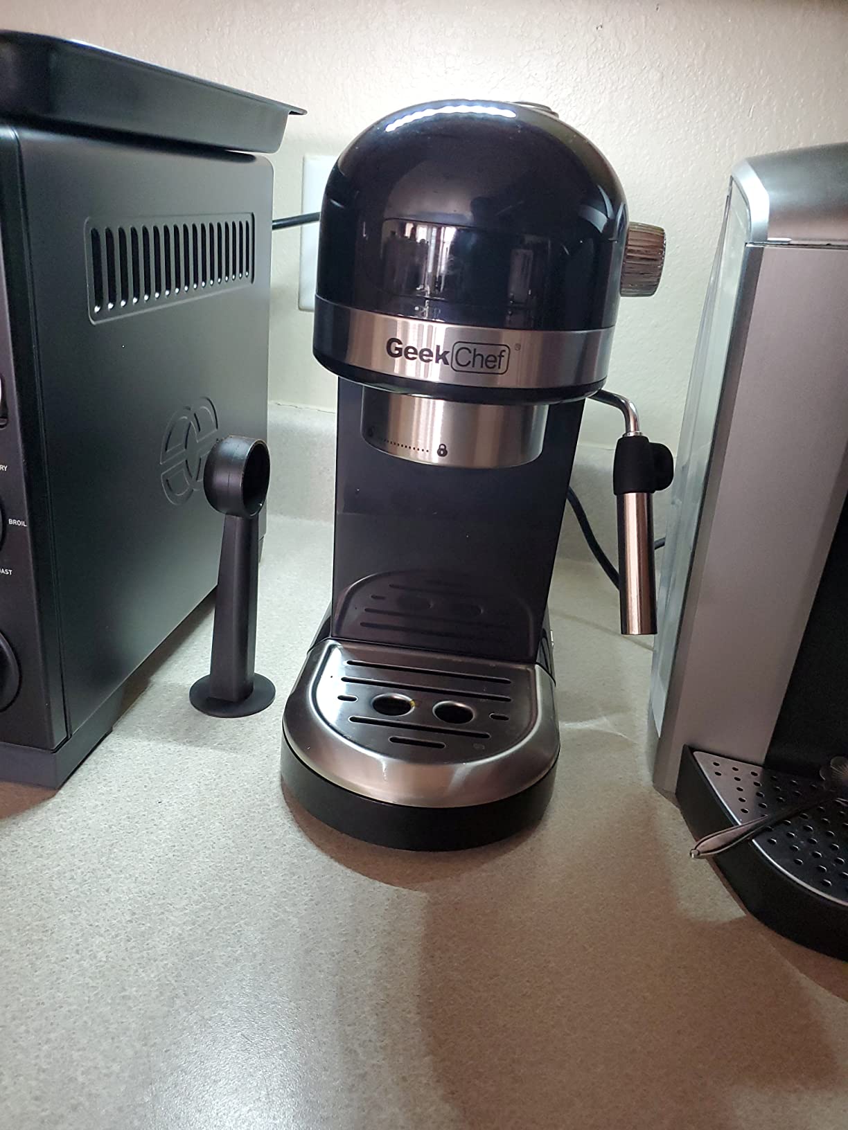 33/mo Finance Geek Chef Espresso Machine 20 Bar Pump Pressure