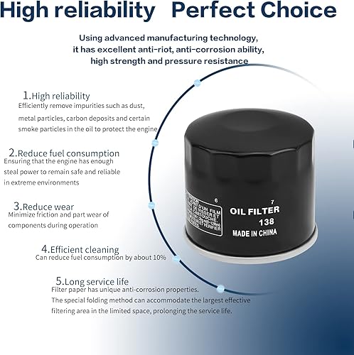 Miniatura 5 de JCKLW Filtro de aceite 1651003G00 para Suzuki Eiger 400 LTA400F kingquad 400 450 500 750 GSXR 1100 1000 750 600 Boulevard C50 C90 M109R M50 V-Strom