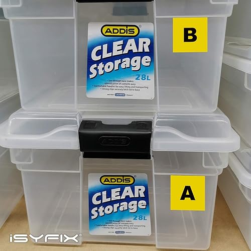 Miniatura 5 de iSYFIX Calcomanías de vinilo con letras de la A a la Z, 2 pulgadas, 4 juegos de calcomanías amarillas de alta calidad, ideales para inventario,