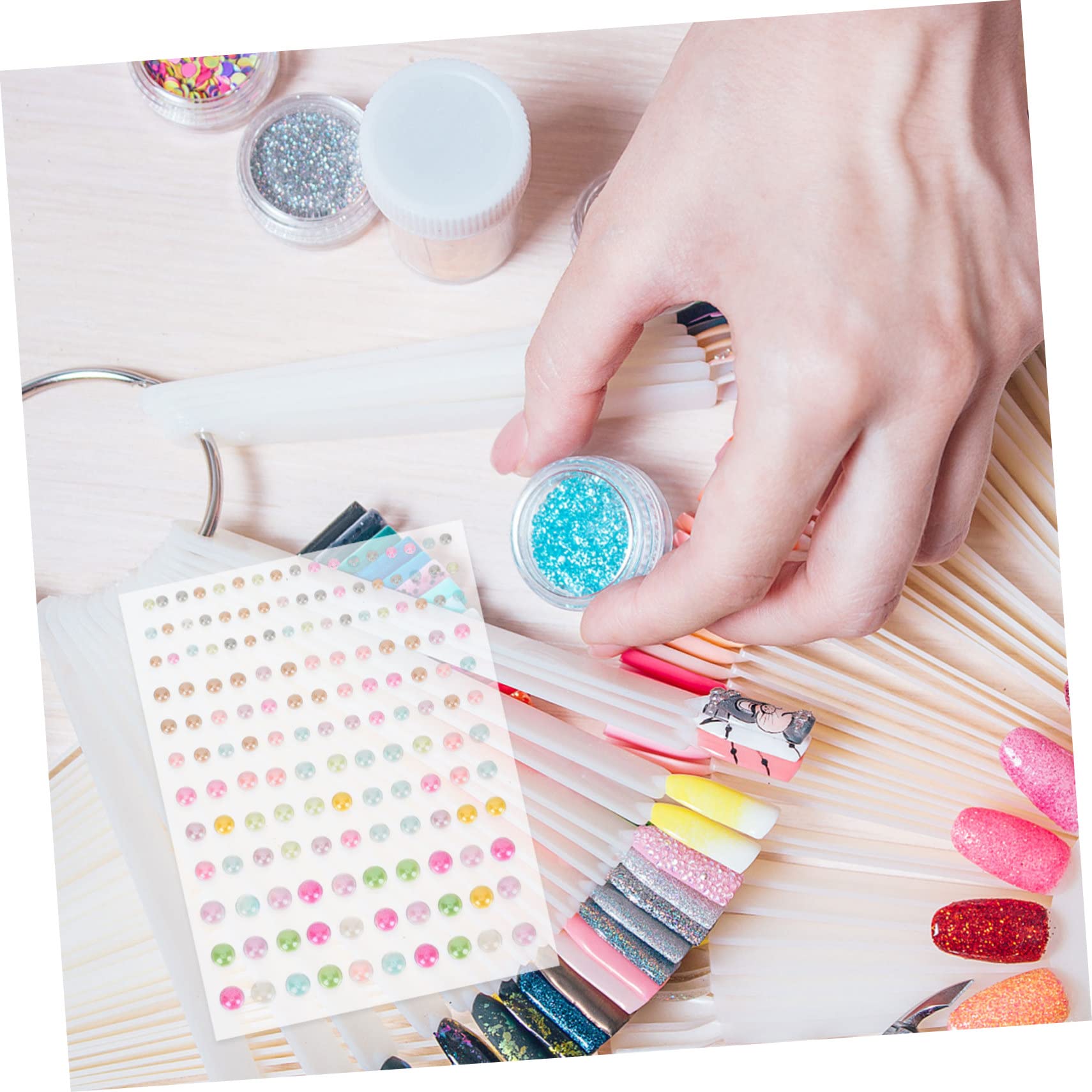 FRCOLOR 5 Set Di Adesivi Per Gioielli Adesivi Per Il Viso Per Gioielli Per Il Corpo Con Strass Per Unghie Viso Trucco 4 Fogli * 5