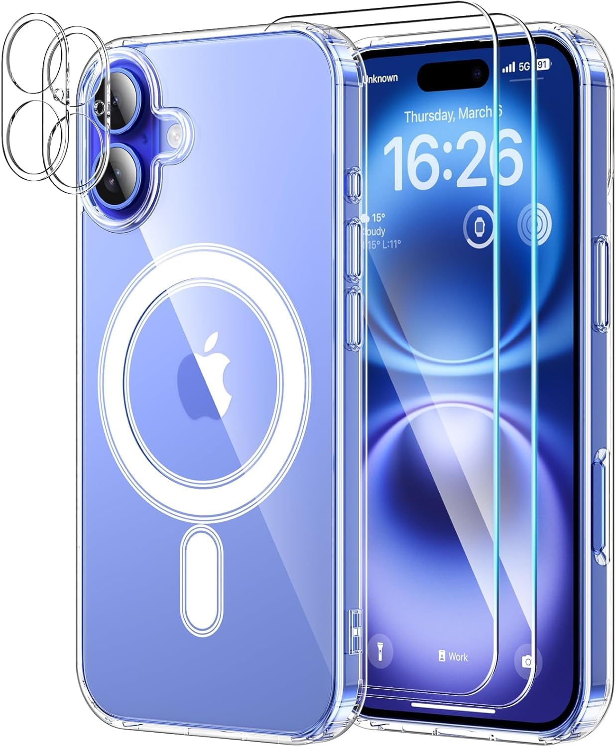 Coque iPhone 16 anti-rayures et cassures avec verres trempés écran et objectif - 2