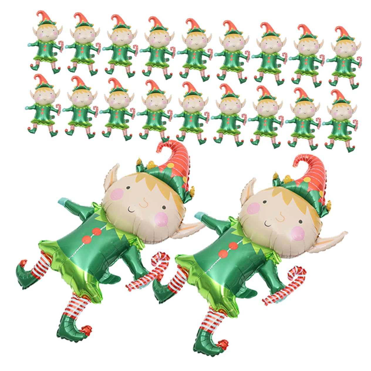 Ciieeo 50pezzi Palloncini Natalizi in Laminato Decorazioni per Feste di Natale Accessori per Palloncini per Eventi Festivi