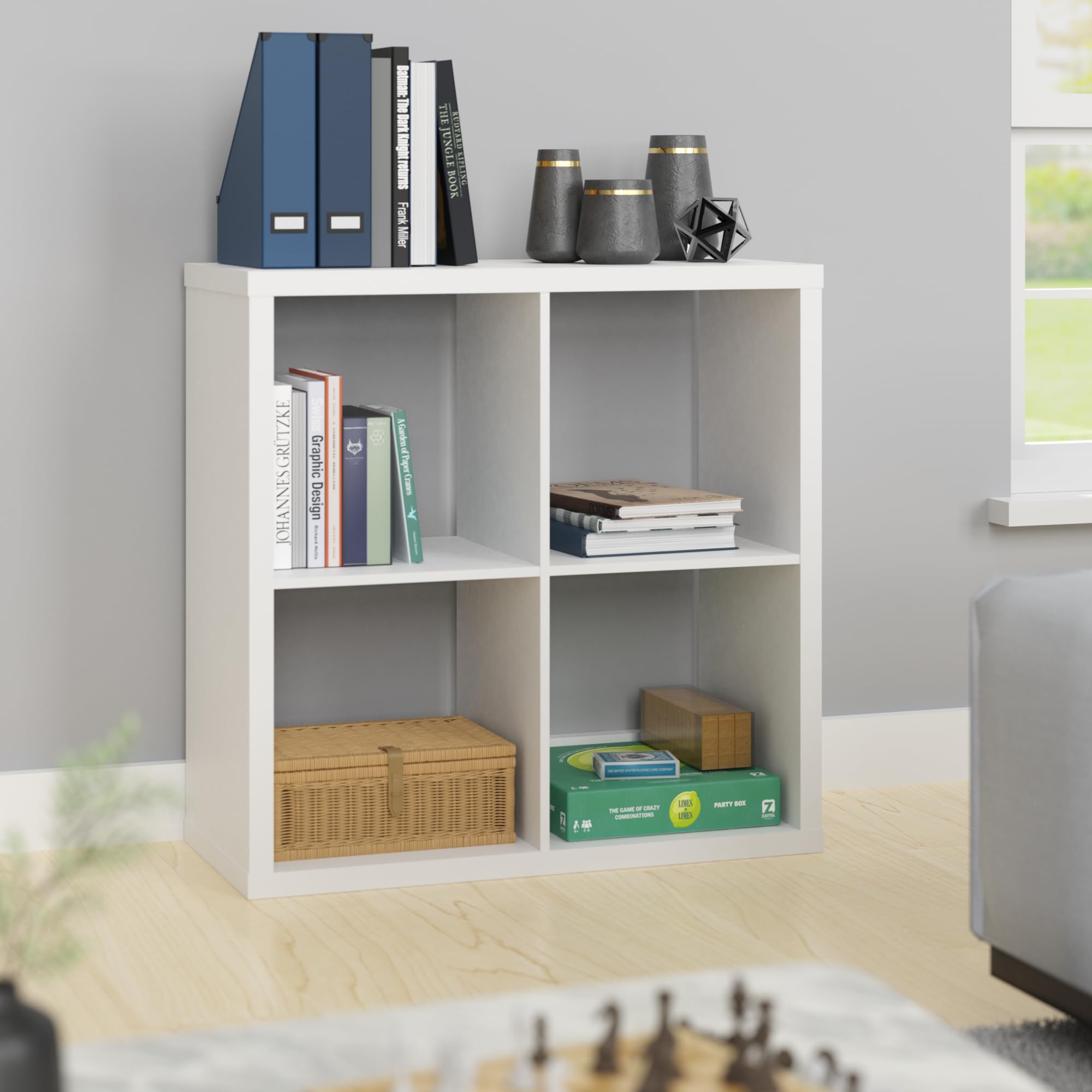 Open Back 4 Inch Snapklik.com : ClosetMaid Decorative Open Back 4-Cube Storage Organizer