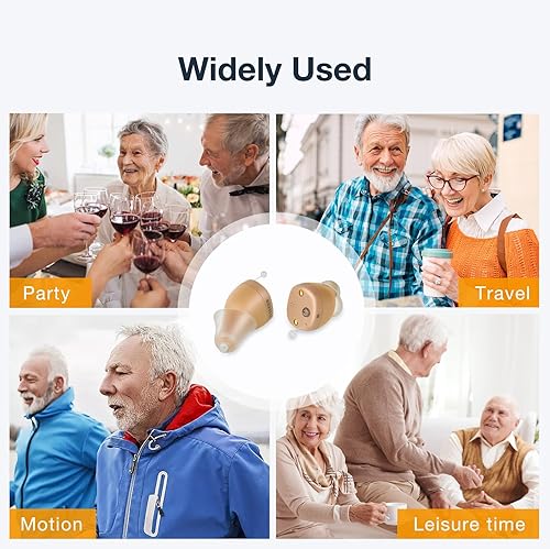 Miniatura 7 de Audífonos digitales de 12 canales, Chosgo, audífonos recargables para adultos mayores, audífonos para personas mayores recargables con cancelación