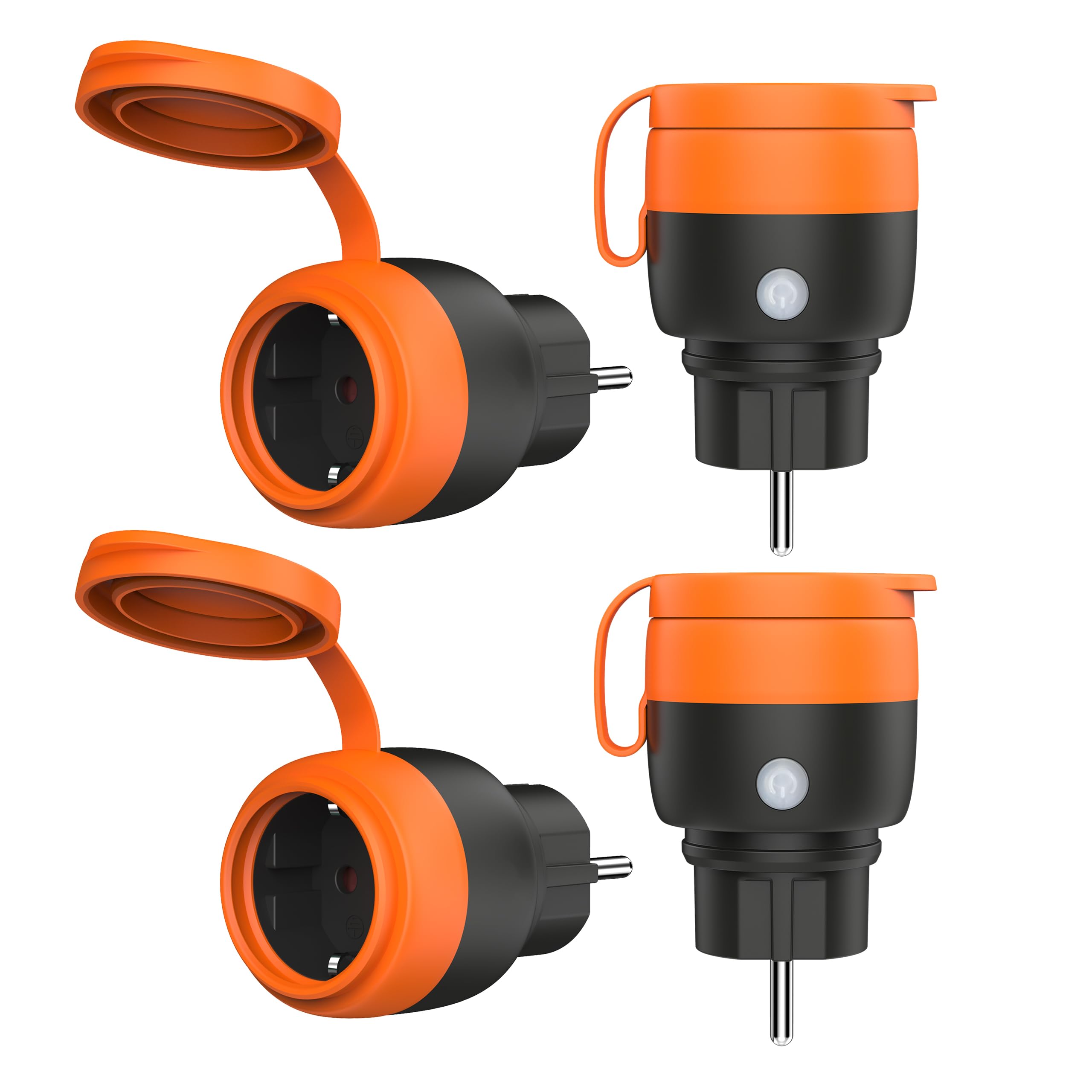 Presa Smart Esterna UCOMEN IP44, 16A/3680W, Contatore Potenza, Compatibile Alexa e Google Home, App Smart Life, da 4