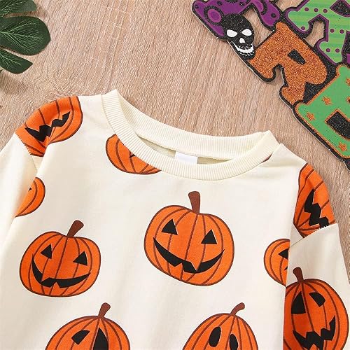 Miniatura 5 de Baby Halloween Outfit Boy Girl Pumpkin Patch Sweatshirt Romper Sweater Shirt Cute Newborn Toddler Clothes
