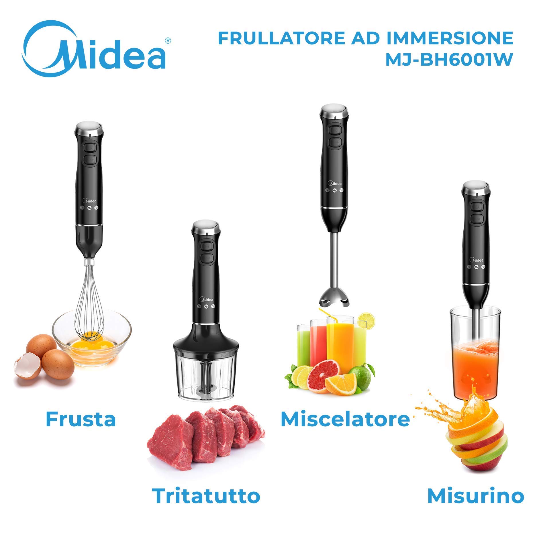 Girmi Mx01 Mixer ad Immersione, 250 Watts, Plastica, Verde