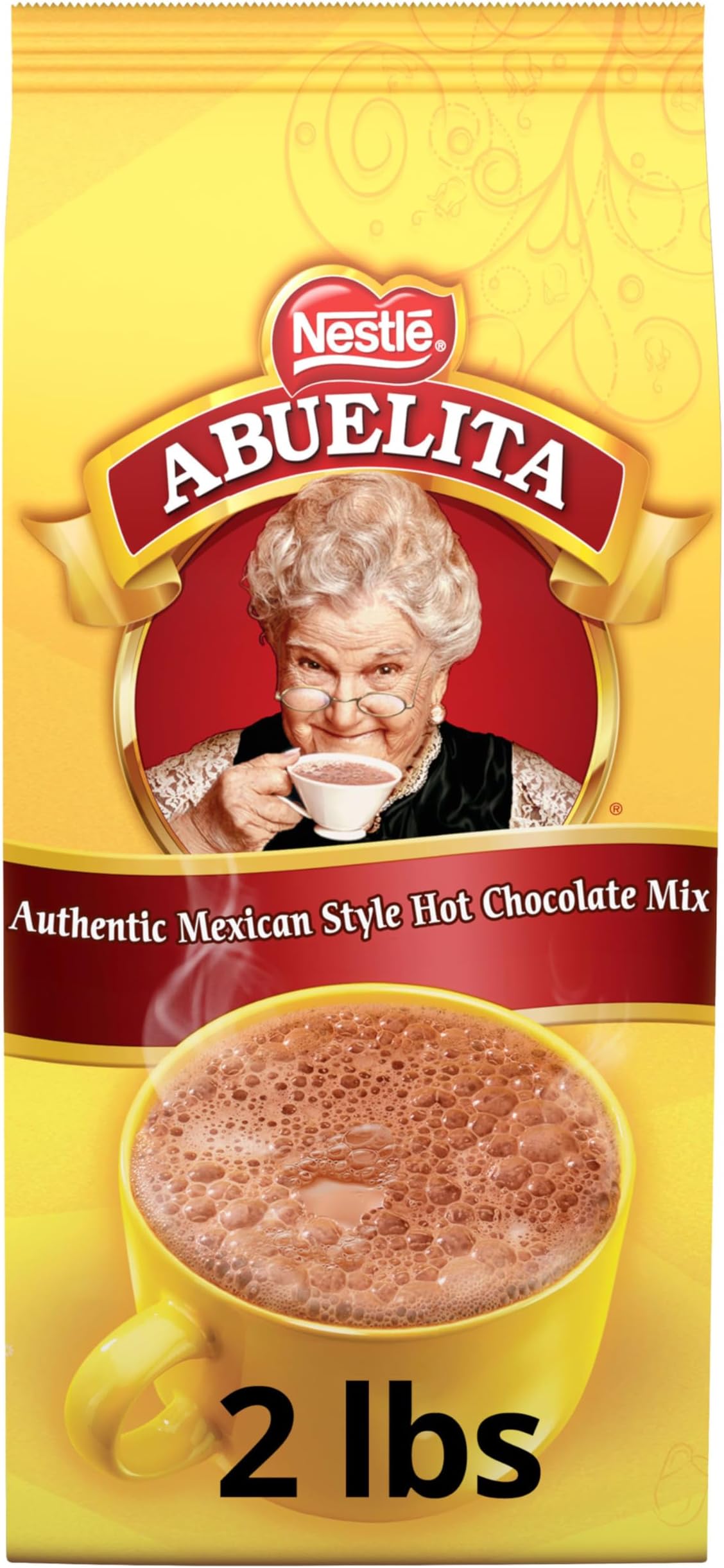 Nestle Abuelita Hot Cocoa, Authentic Mexican Hot Chocolate, Instant, Bulk for Schools and Holiday Parties, 2 lb Bag