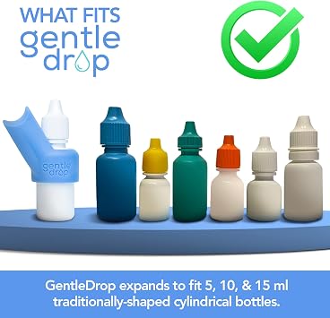 Eye Drop Guide | Reusable Silicone Aid to Help Aim Most Eyedrop Bottles | Bottle Holder Accessory Tool Assists Adults Elderly | Dispenser Invented by Doctors