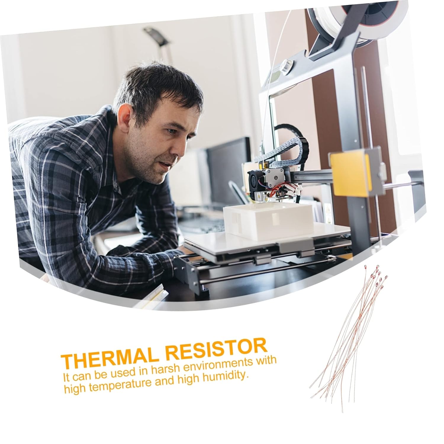 Cabilock 3sets Ntc Thermistors High Temperature Sensor for Printers Reliable Performance for Harsh Environments 10pcs*3