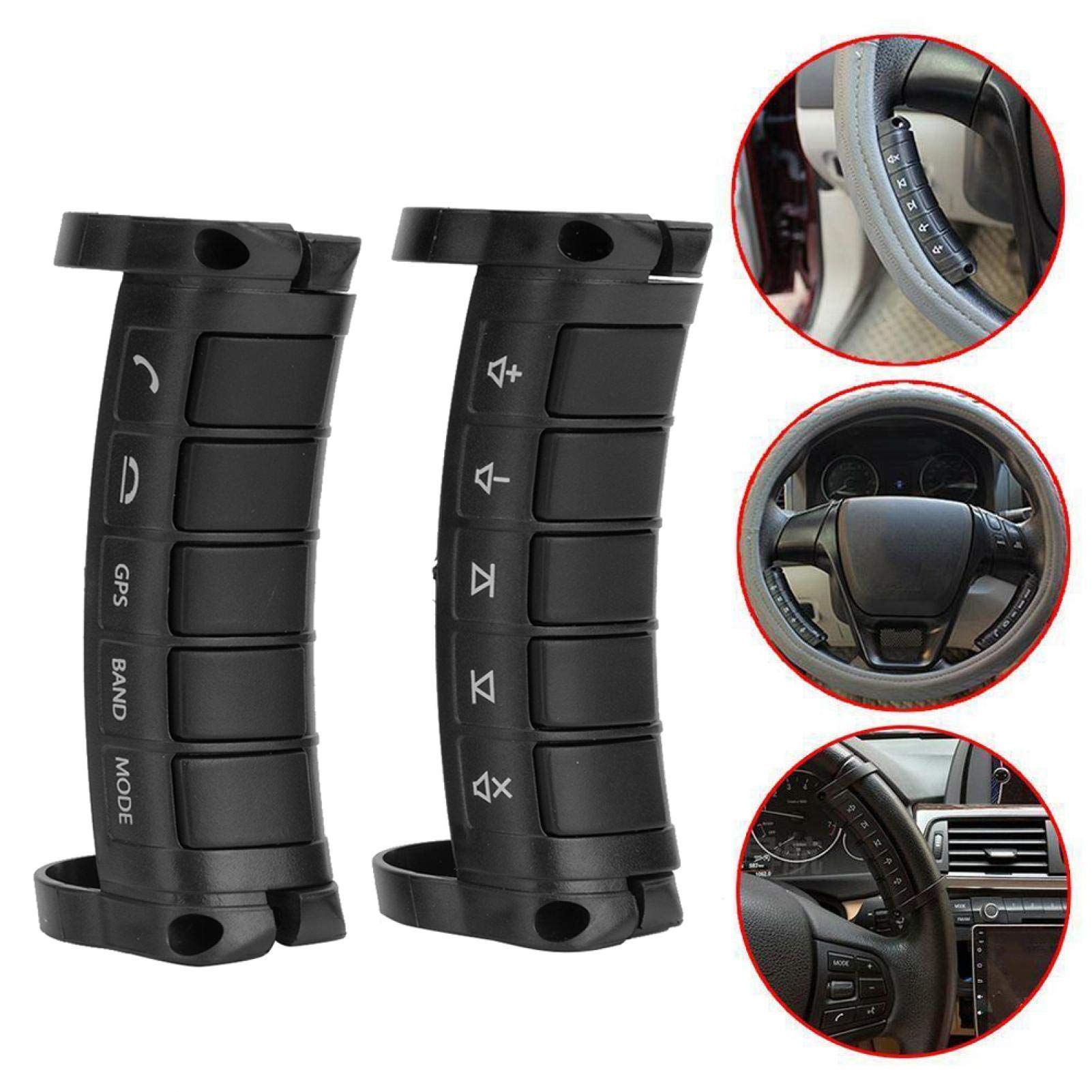 EBTOOLS Telecomando Radio Auto Control Remoto Volante Bluetooth Control Remoto Volante Bluetooth Adatto perSteering Wheel Controller, Universal Car Remote Wireless Dvd Navigation Buttons Controller