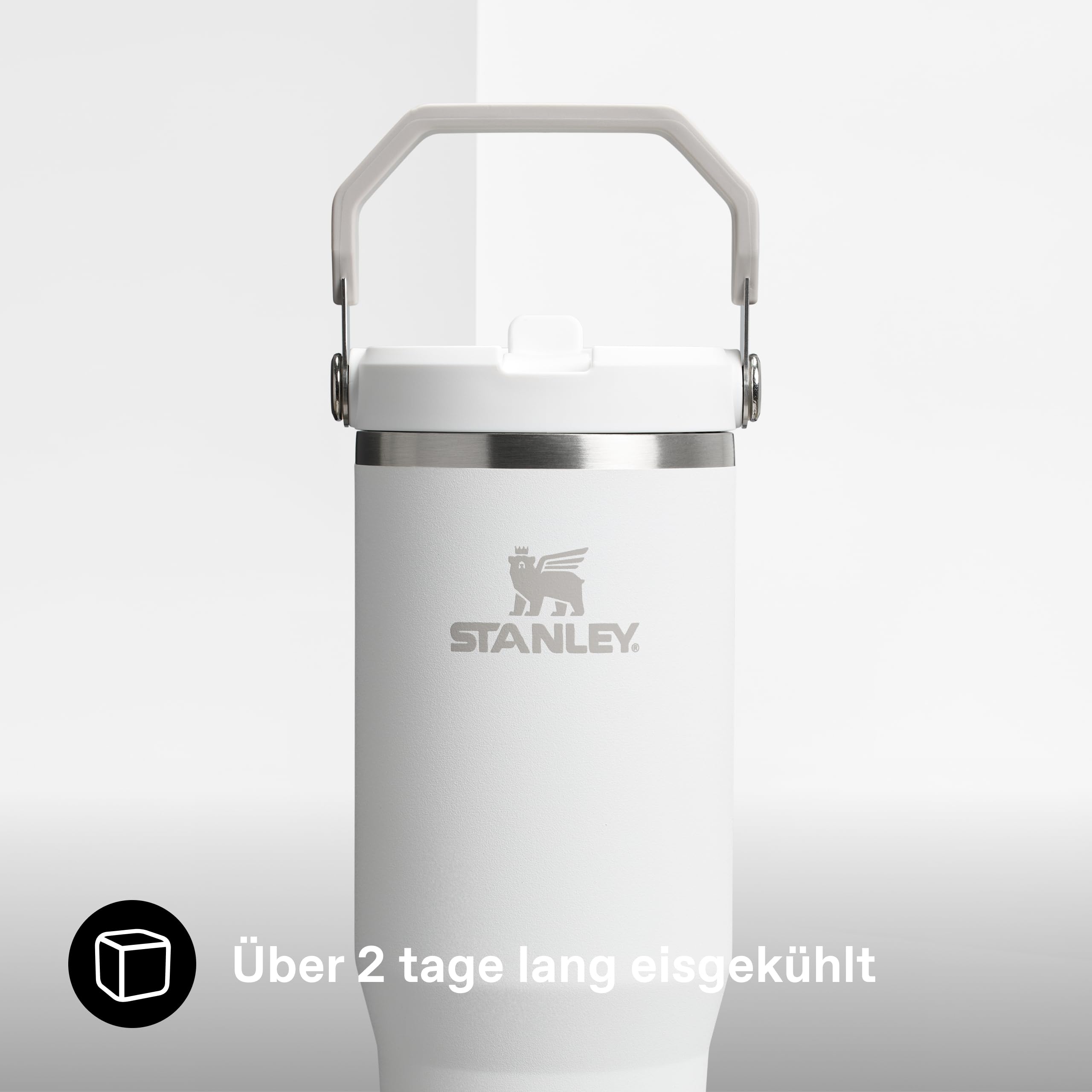 Stanley 1913 Flip Straw Tumbler Trinkflasche Mit Strohhalm 0.89L - Thermosflasche Hält 12+ Stunden Kalt - Spülmaschinenfest - Sportflasche - Wasserflasche BPA Frei - Frost