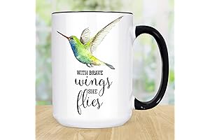 Hummingbird Coffee Mug: Brave Wings, Microwave Safe Magic