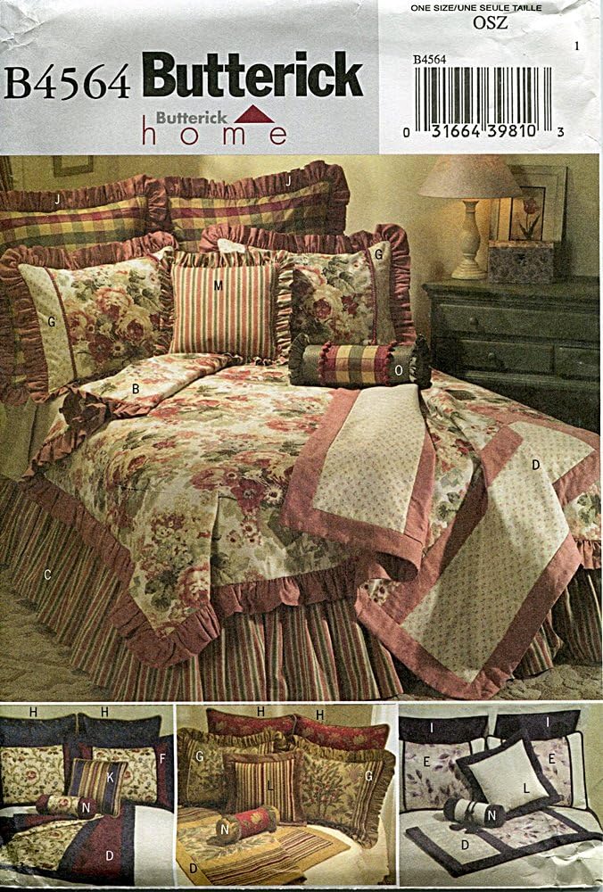 Butterick Home Pattern B4564 Bedroom Package Arts, Crafts