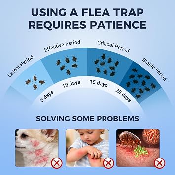 2026 Flea Trap for Inside Your Home with One Sticky Pad, Flea Light Traps Manage Fleas in House(1PACK+1Sticky Pad)