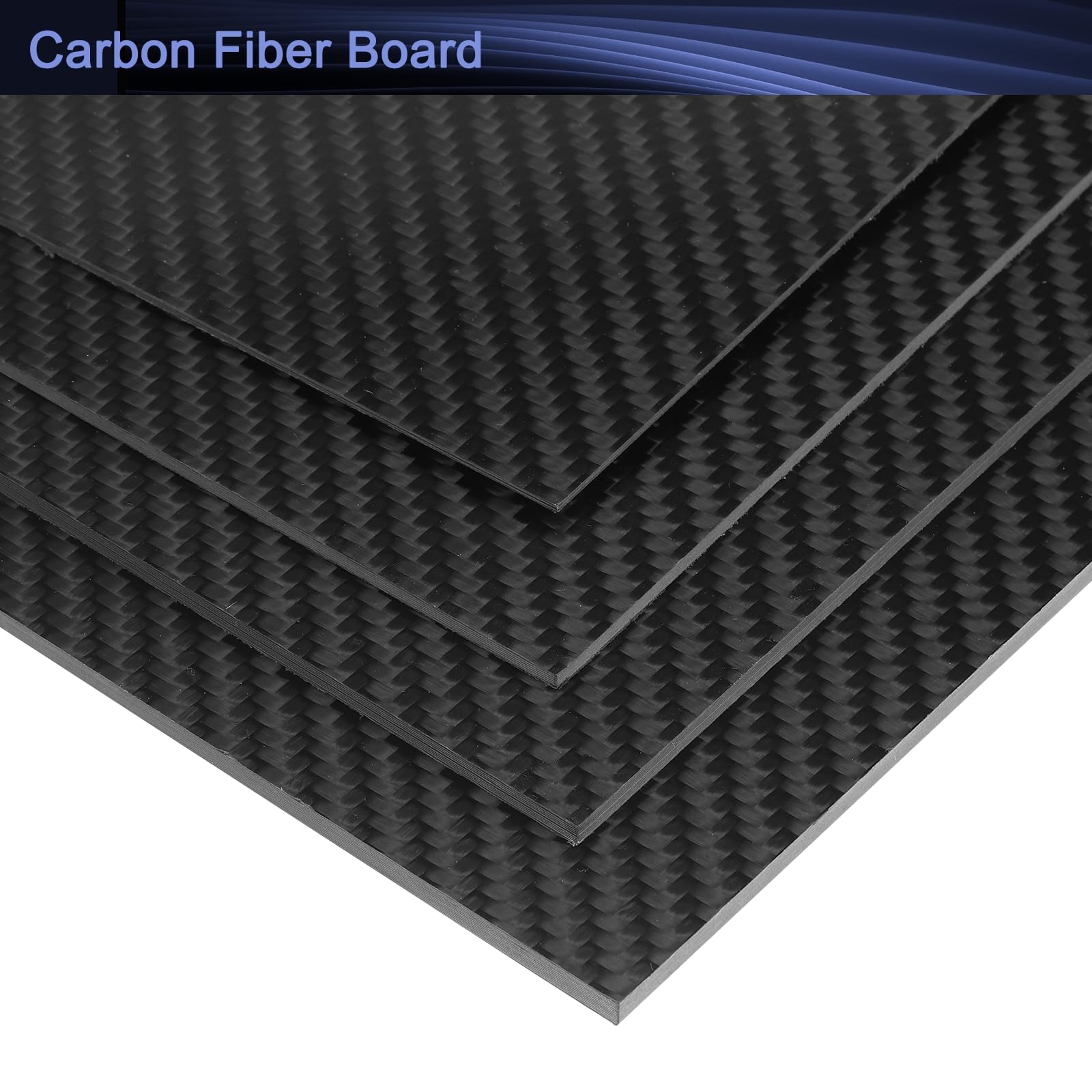 QUARKZMAN 2pcs Plaque Panneau Feuille Carbone 3K, 250 x 100 x 2mm Plaque Carbone Flexible Pour RC Aircraft, Model Car, Auto Parts (Twill Bright)