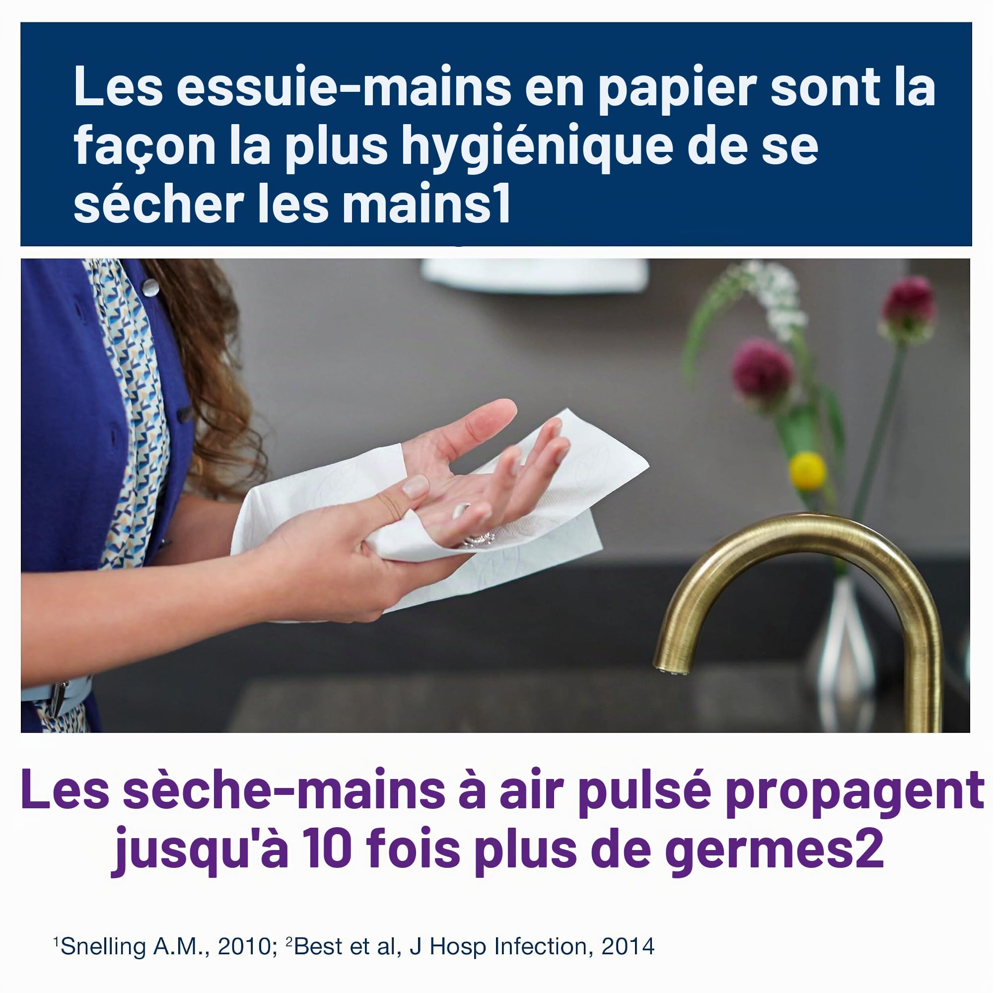 Tork Essuie-mains pliés en V Advanced - 290179 - Papier d'essuyage pour Distributeur H3 - Absorbant et indéchirable 2 plis vert - 15 x 250 feuilles