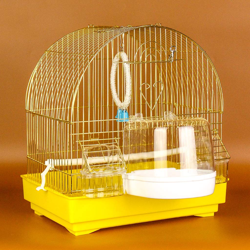 Klatki dla ptaków Klatka dla małych ptaków dla Budgie Finch Lovebird Przenośne małe ptaki Klatka podróżna Dom dla zwierząt z huśtawką i wanną Przewoźnik dla ptaków (kolor: B)