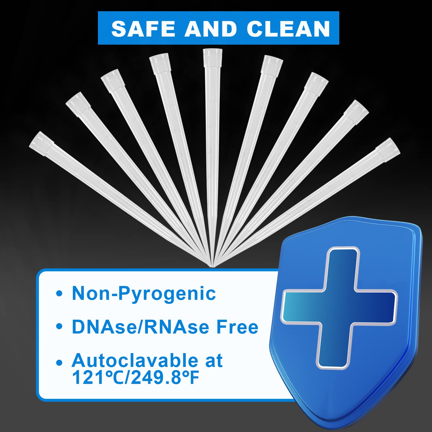 ONiLAB Puntas de pipeta 5000ul/5 ml 100 puntas de pipeta de plástico universal de laboratorio de polipropileno (PP), no pirogénico, libre de ADNasa/ARNASA, autoclavable, ampliamente compatible