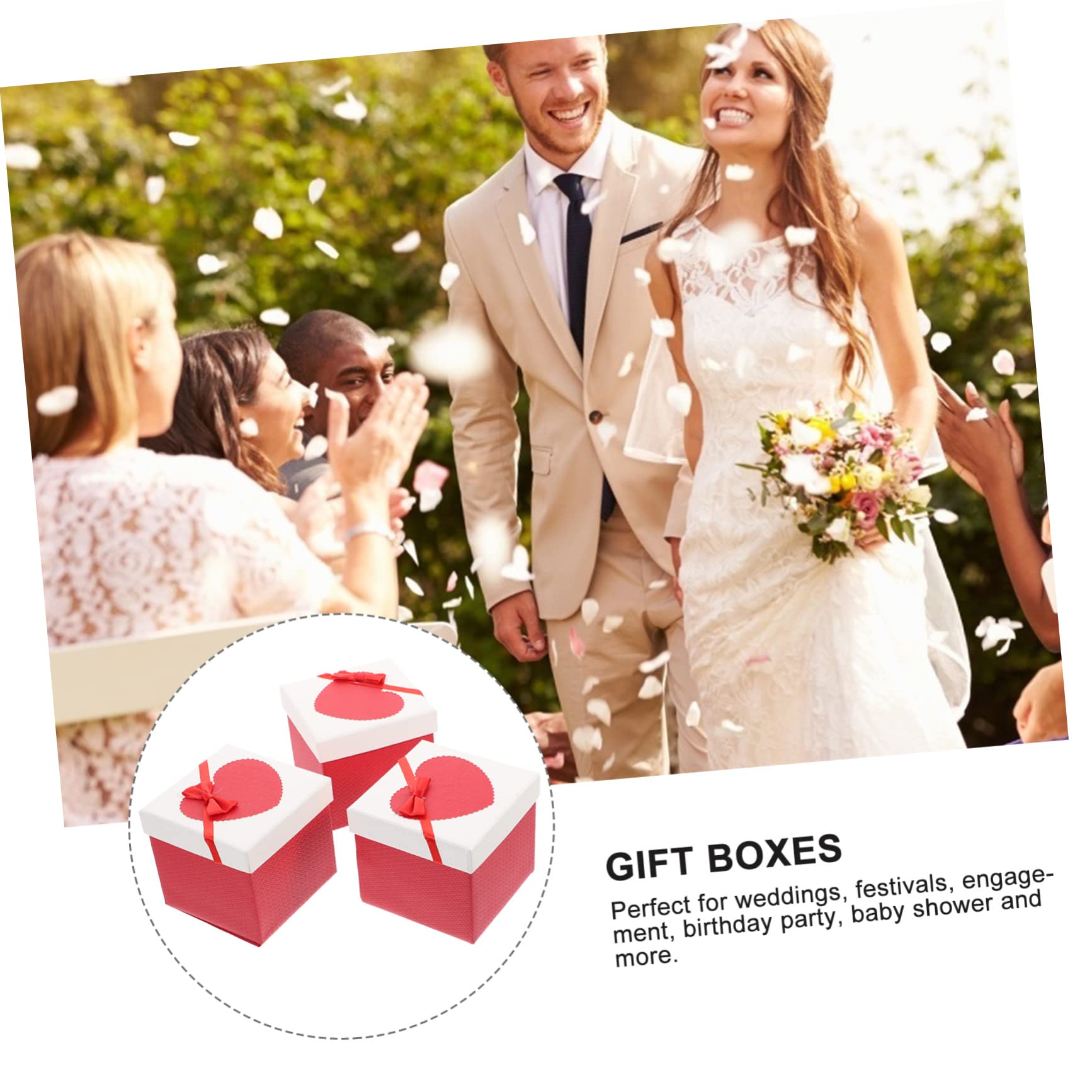 6pezzi Scatole Con Coperchio Da Pz Scatole Eleganti Per Matrimoni Compleanni e Natale Per Bomboniere e Feste Design Classico Senza Scritte