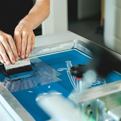 Miniatura 7 de Caydo Kit de serigrafía de 24 piezas, incluye 3 tamaños de marco de impresión de pantalla de seda de aluminio, 5 piezas de película de transparencia