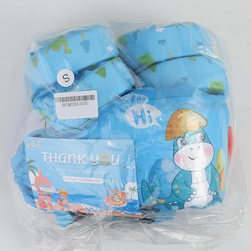 Miniatura 7 de MoKo Flotadores de brazo para niños pequeños de 13 a 70 libras, chaleco de natación de dibujos animados para niños con correa en la entrepierna,