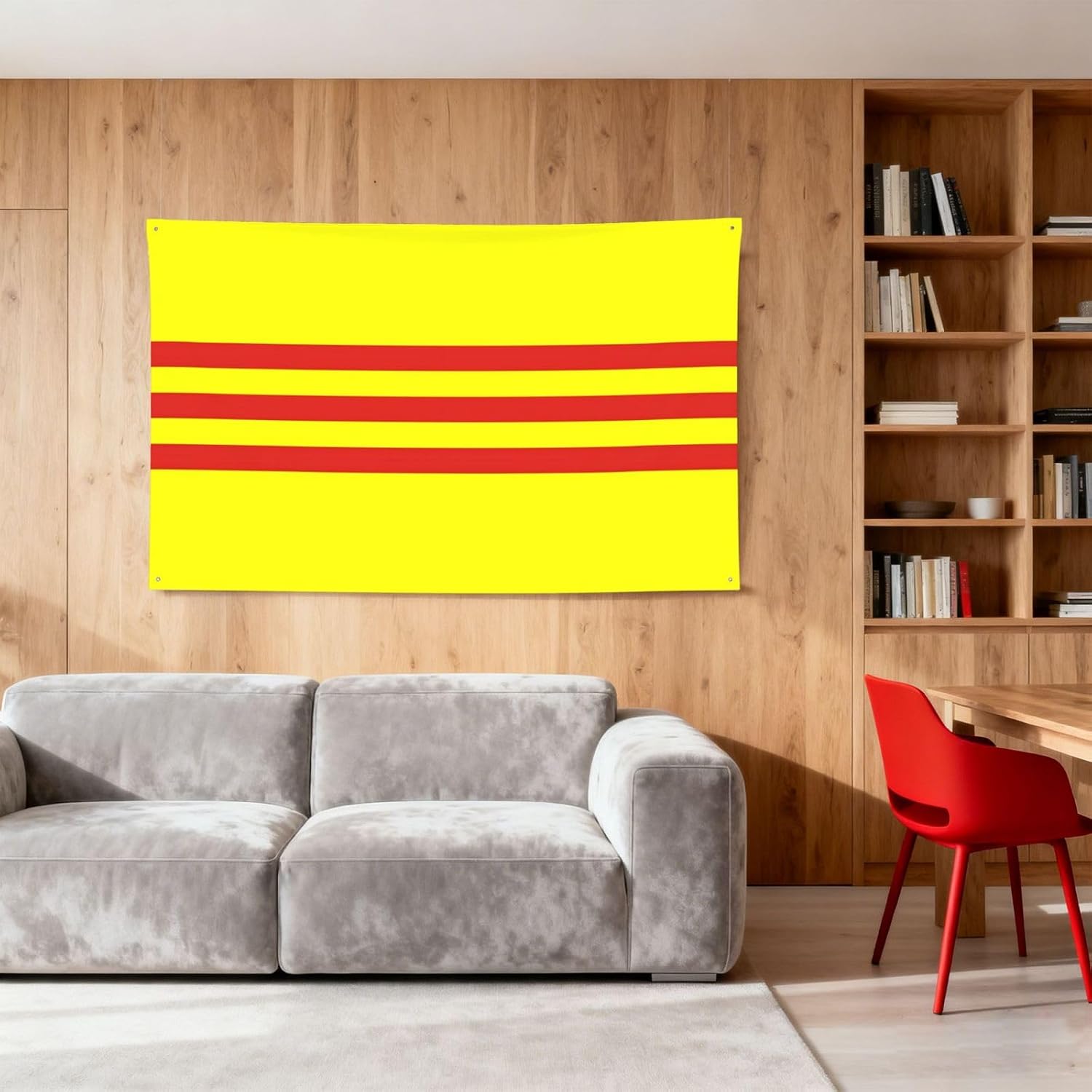 South Vietnamese Flag Flag Poster Durable Wall Banner with 4 Brass Grommets 2x3 Ft Tapestry for Indoor & Outdoor Decor, Perfect for Home,Porch,Garden,Yard image 3