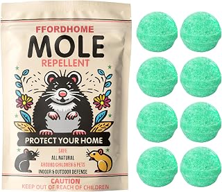 Mole Repellent,Gopher Repellent,Vole Repellent,Mole Repellent for lawns,Mole Trap, Mole Control, Keeps Moles and Voles Out of Gardens,(8balls)
