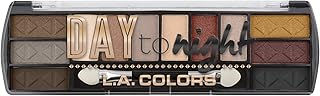 L.A. COLORS Day To Night 12 Color Eyeshadow Palette, Sundown, 0.28 oz. (CES430), Powder