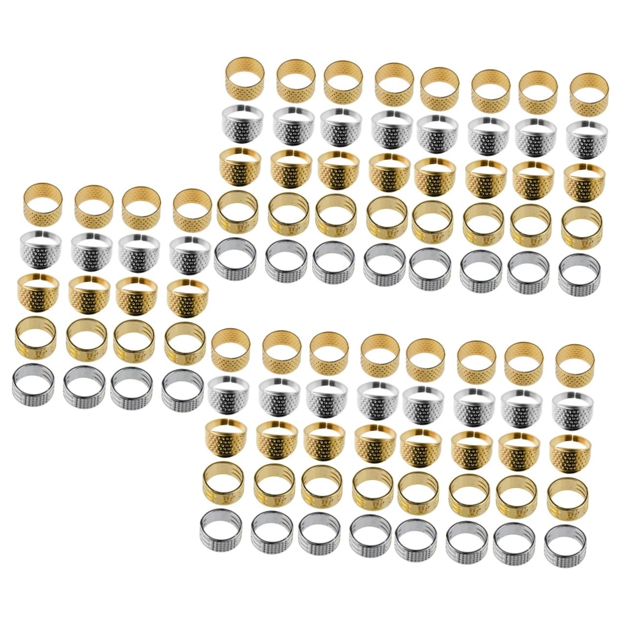 Lurrose 5 Set di Ditale da Cucito in Metallo per Lavori di Cucito E Decorazioni per La Casa 20 Pezzi * 5