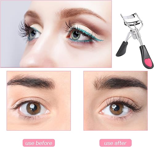 Miniatura 5 de Rizadores de pestañas con peine, 2 piezas, herramienta de pestañas incorporada, mini herramienta separadora de pestañas, accesorio portátil para