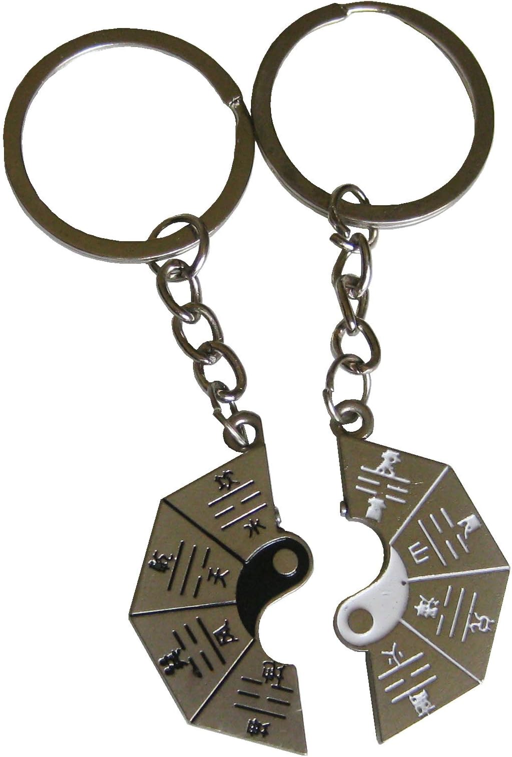 Ying & Yang Traditional Chinese Feng Shui Couple Keychain - His and Hers Set