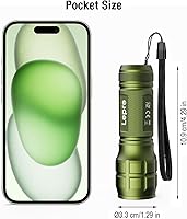 Vista 3 de Lighting EVER Linternas LED de Alto Lumen, Linterna Pequeña, Impermeable, Enfoque Ajustable, Linterna para Exteriores, Emergencia, Baterías AAA
