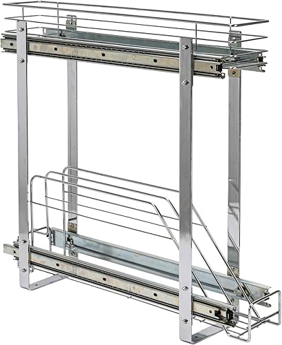 Miniatura 8 de Household Essentials Glidez - Organizador multiusos de acero cromado extraíble y deslizante para utensilios de cocina y utensilios para hornear,