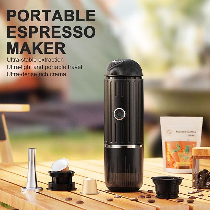 Cafetera Portátil 19 Bar 80ml con Batería Recargable para Viajes y Oficina miniatura 2