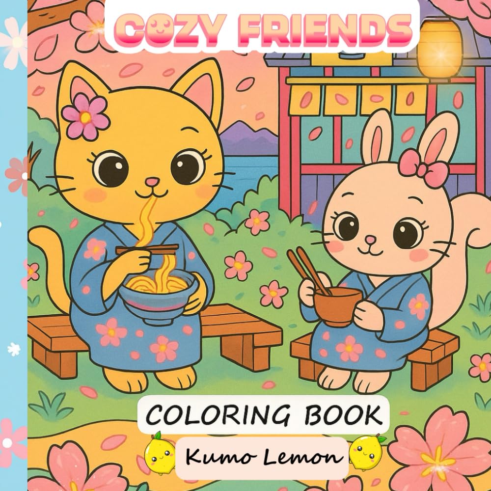 Cozy Friends-Fufi World Adventures: Coloring Book for Adults and Teens Featuring Super Cute Animal Characters with Easy and Simple Designs for Relaxation (Cozy Friends Series Spain)