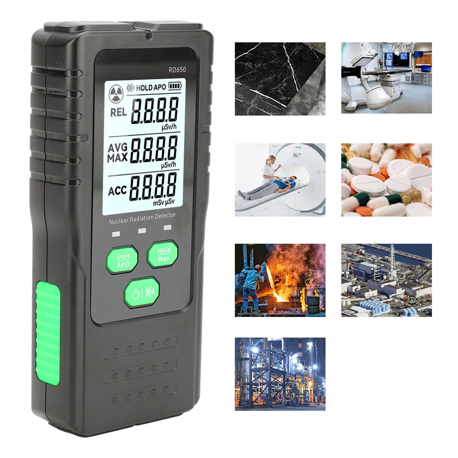 Nukleares Strahlungsdosimeter, Doppelalarmanzeige zur Strahlungsüberwachung, ABS-Material