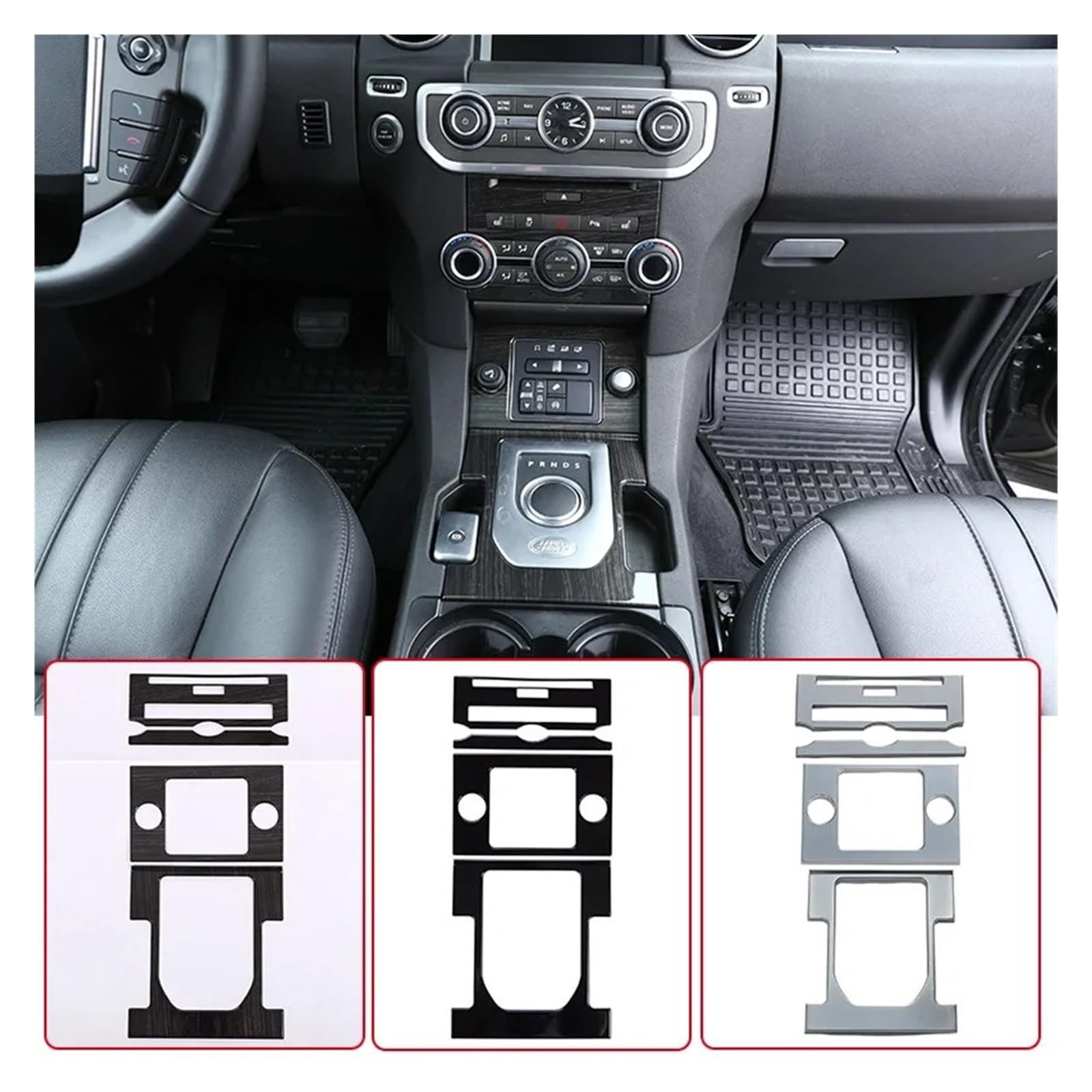 Auto Interieur Auto Styling ABS Glanz Schwarz Center Konsole Getriebe Shift Rahmen Abdeckung Trim Zubehör Für Land Für Rover Für Discovery 4 LR4 2010-2016 Innen Trim Zubehör(F)