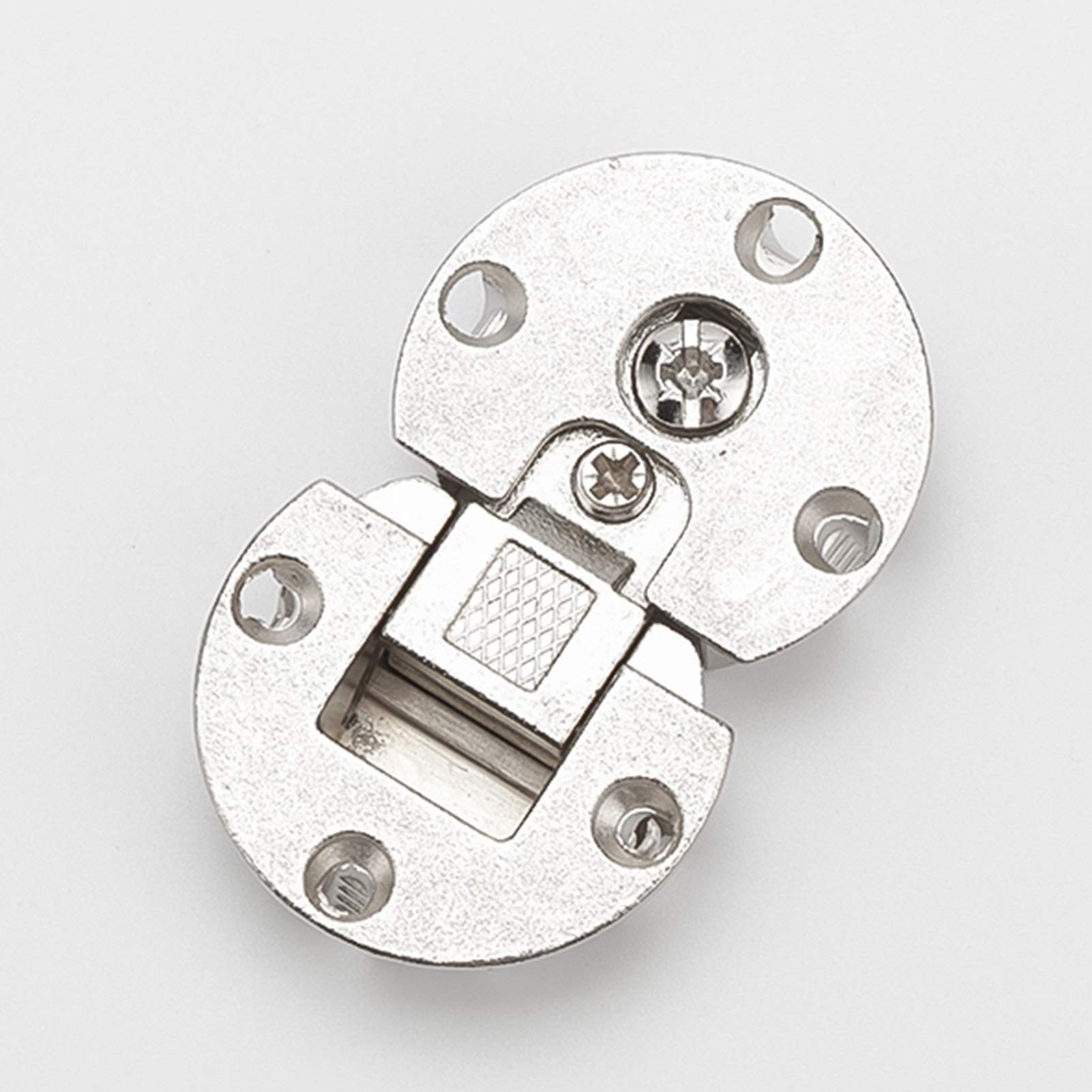 Shundeed Silver Flap Hinges 90 Degree Furniture Adjustable Concealed Flap Hinge Self Supporting Special Table Hinge Pack Of 2Pcs With Screw Hardware