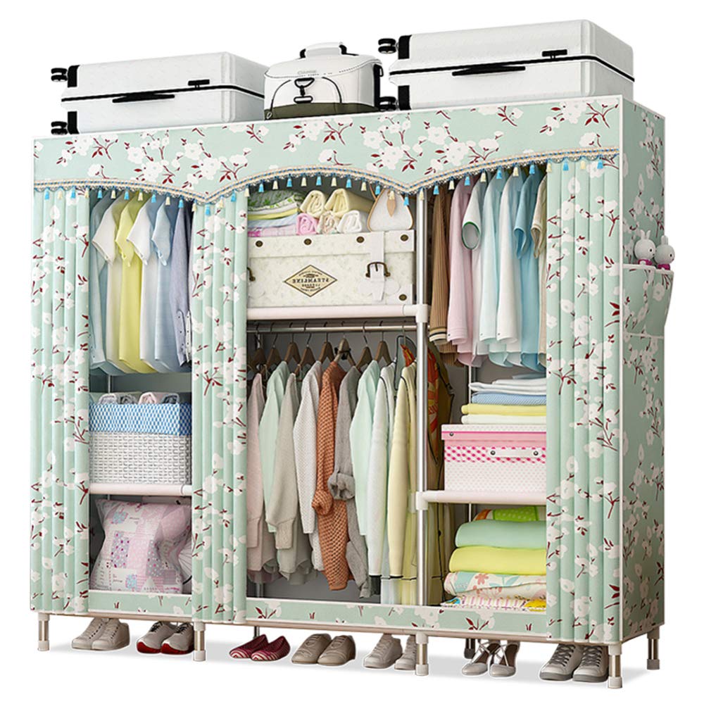 Plaque tournante du rangement : organisateur garde-robe pliable tissu avec penderie vêtements