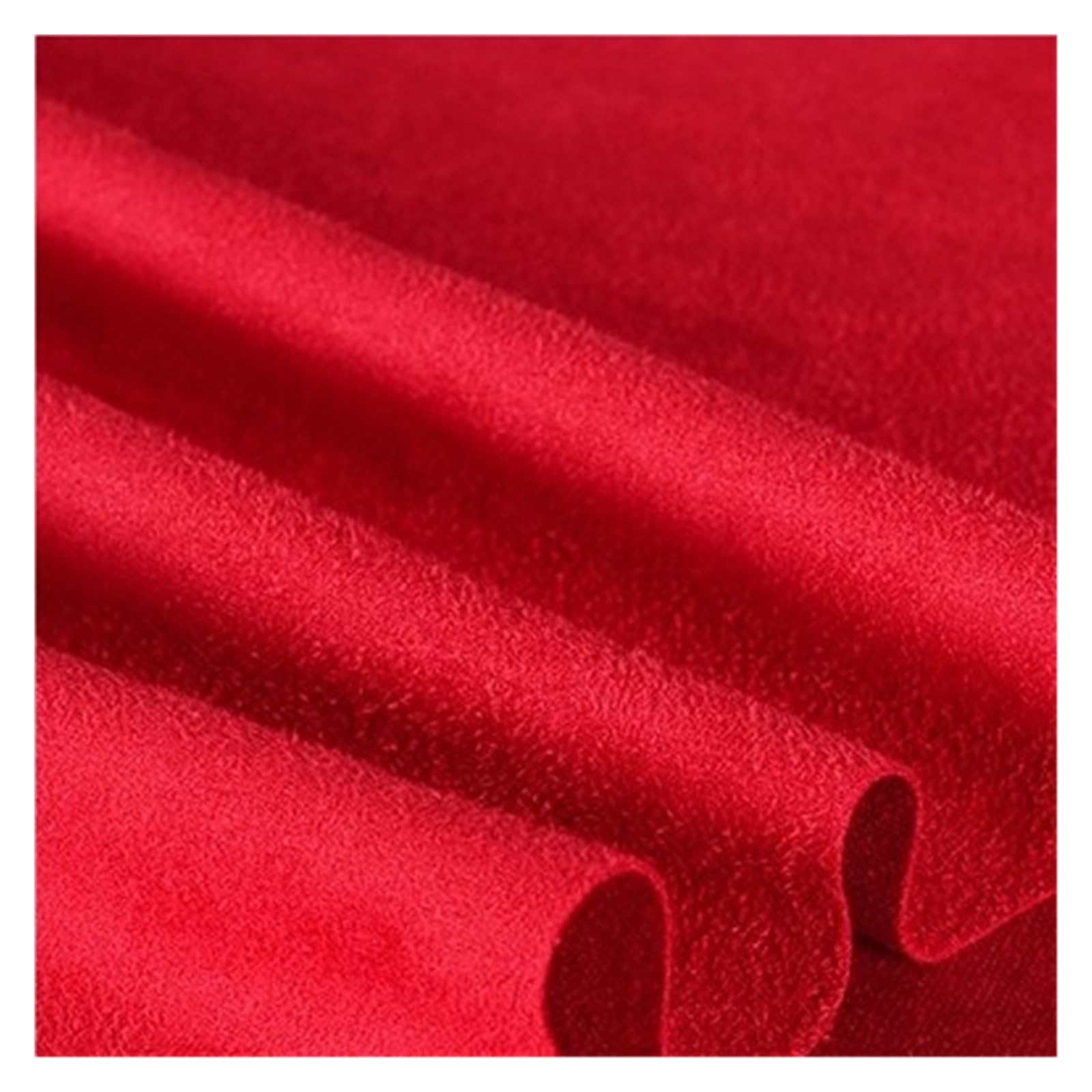 FIgpmwld Faux Suede Fabric, Frosted Velvet Suede Fabric Multicolor 50x160cm Micro Elastic Sewing(38 - Red)