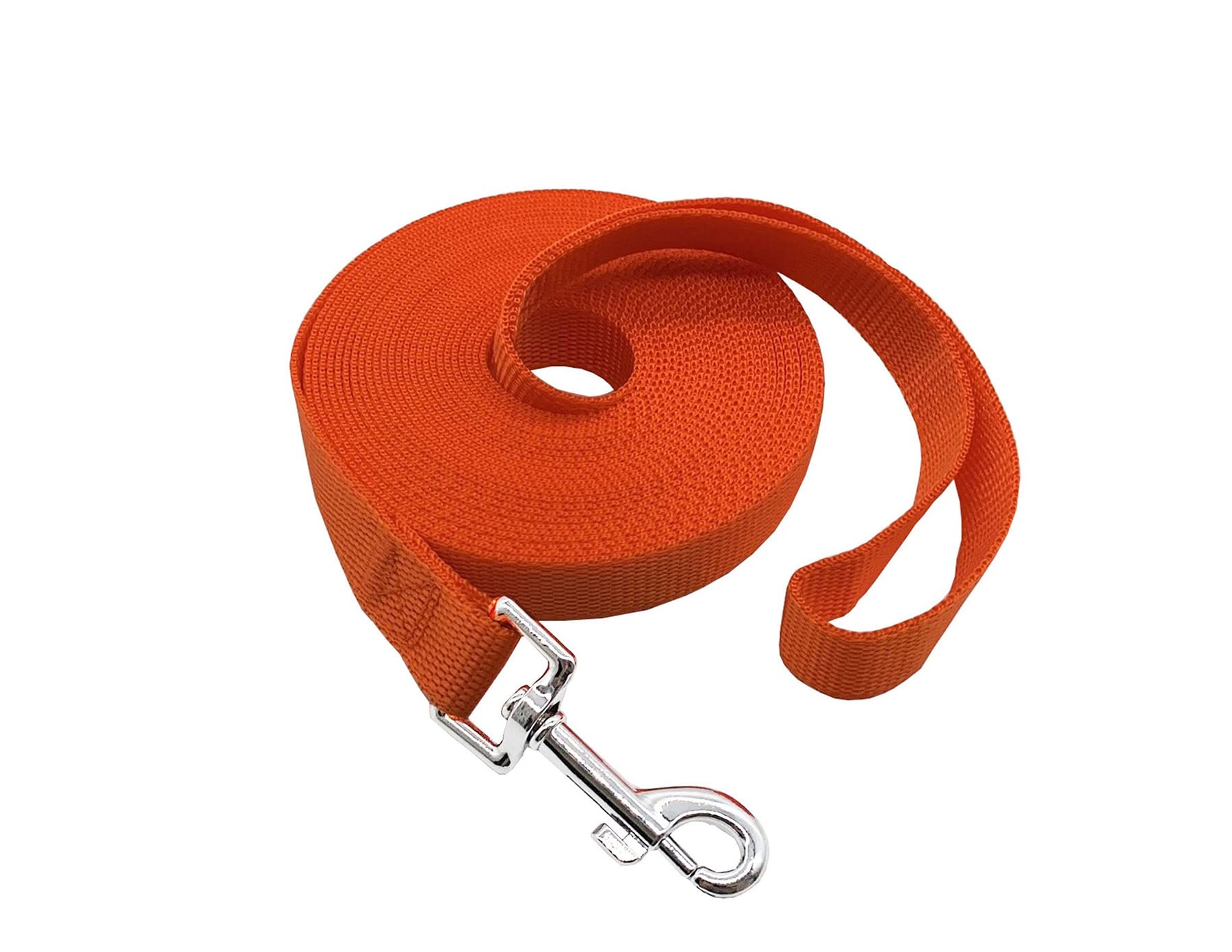 Nylon Training Dog Leash for Small Medium Large Dogs, 15ft 20ft 30ft 50ft Long Leash Dog/Puppy Lead for Obedience Recall Training, Camping (1" x 50ft, Orange) โ image 1