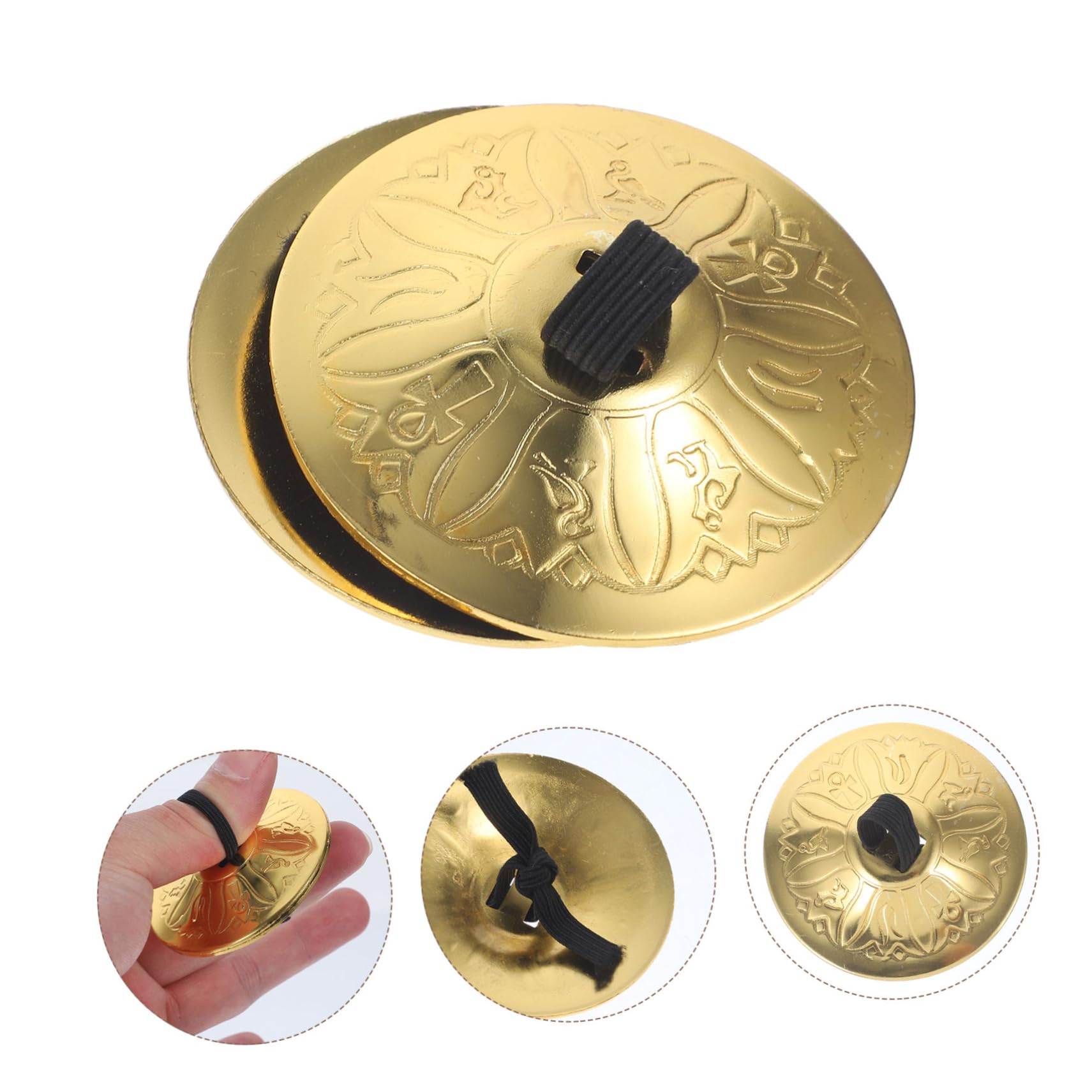 Toyvian Bauchtanz Fingerzimbeln Kupfer 2 Paare Kleine Finger-Becken Musikinstrument Kinder Percussion Set Für Tanzunterricht Aufführungen Und Unterhaltung
