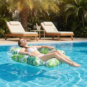 Korlon Inflatable Pool Floats Adult, 2Pack/1Pack Pool Hammock Float Chair