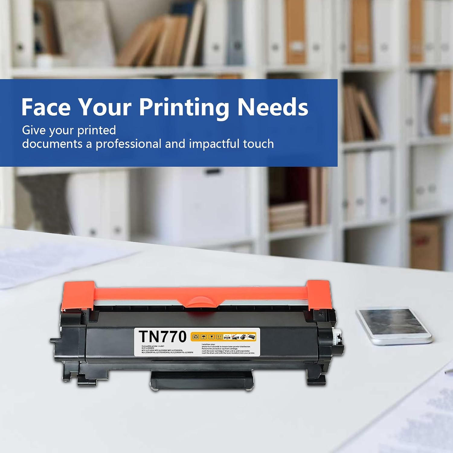TN770 TN-770 Super High Yield Toner Replacement for Brother TN 770 TN760 Toner Cartridge for HL-L2370DW HL-L2370DWXL MFC-L2750DW MFC-L2750DWXL Printer (Black,1-Pack)
