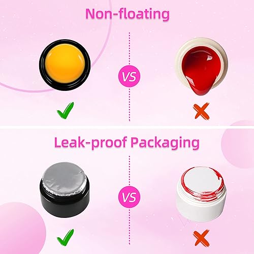 Miniatura 5 de Juego de regalo de esmalte de uñas de gel sólido con cepillo de uñas, 6 colores de pudín crema UV Soak Off Gel sólido Kit de esmalte de gel de barro