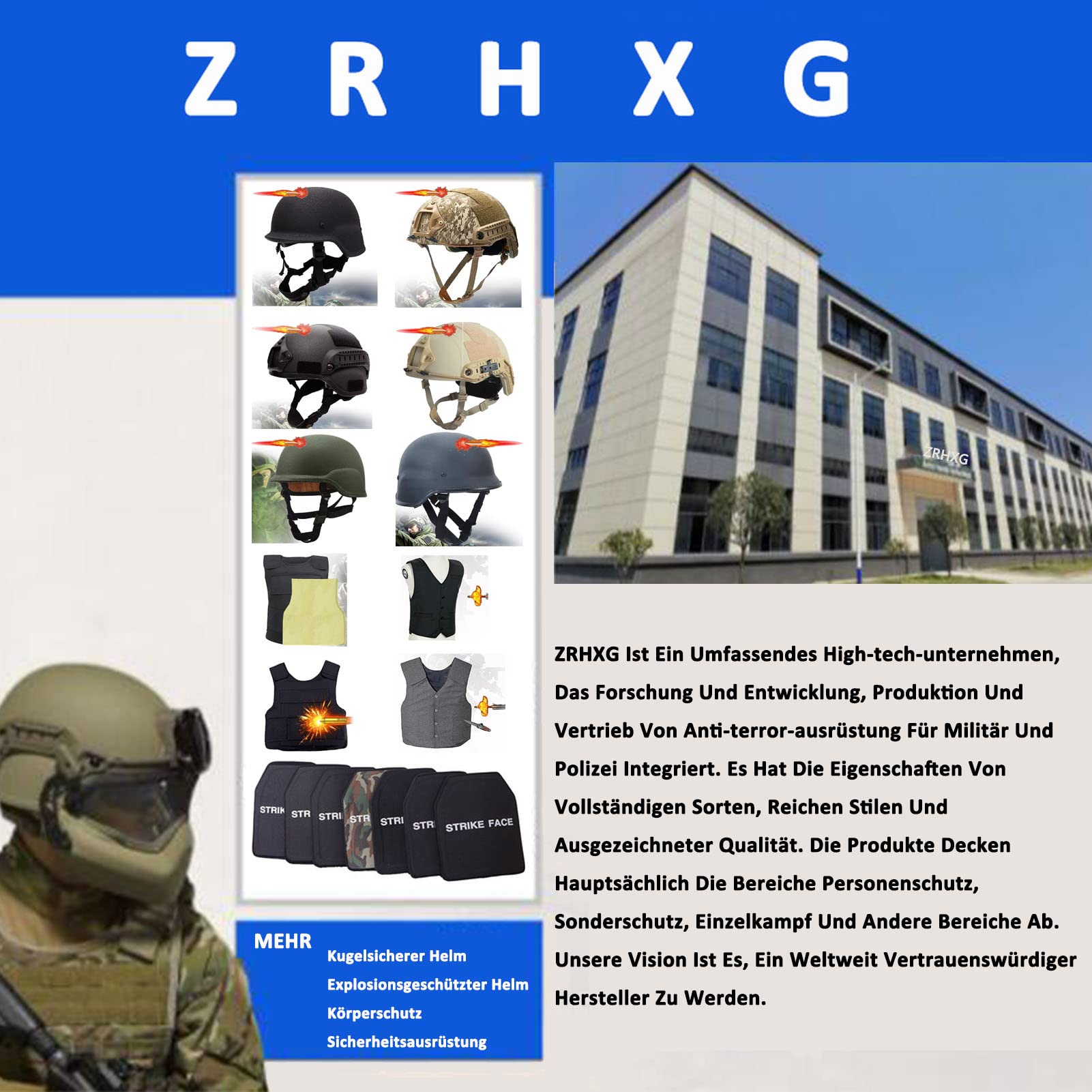 Schusssichere Weste Militär Kugelsichere Schutzweste, Schusssicher Ausrüstung Einstellbar Sicherheitswesten Taktische Ballistische K?Rperpanzer, Es Gibt Taschen Vorne und Hinten