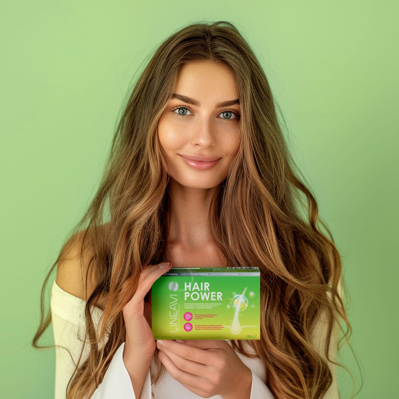 LINEAVI Haarkraft 2x120 Kapseln, mit Hirseextrakt, Vitamin B5, Cystin, zur Erhaltung normaler Haare und für den normalen Stoffwechsel von Steroidhormonen, in Deutschland hergestellt (4-Monatsvorrat)