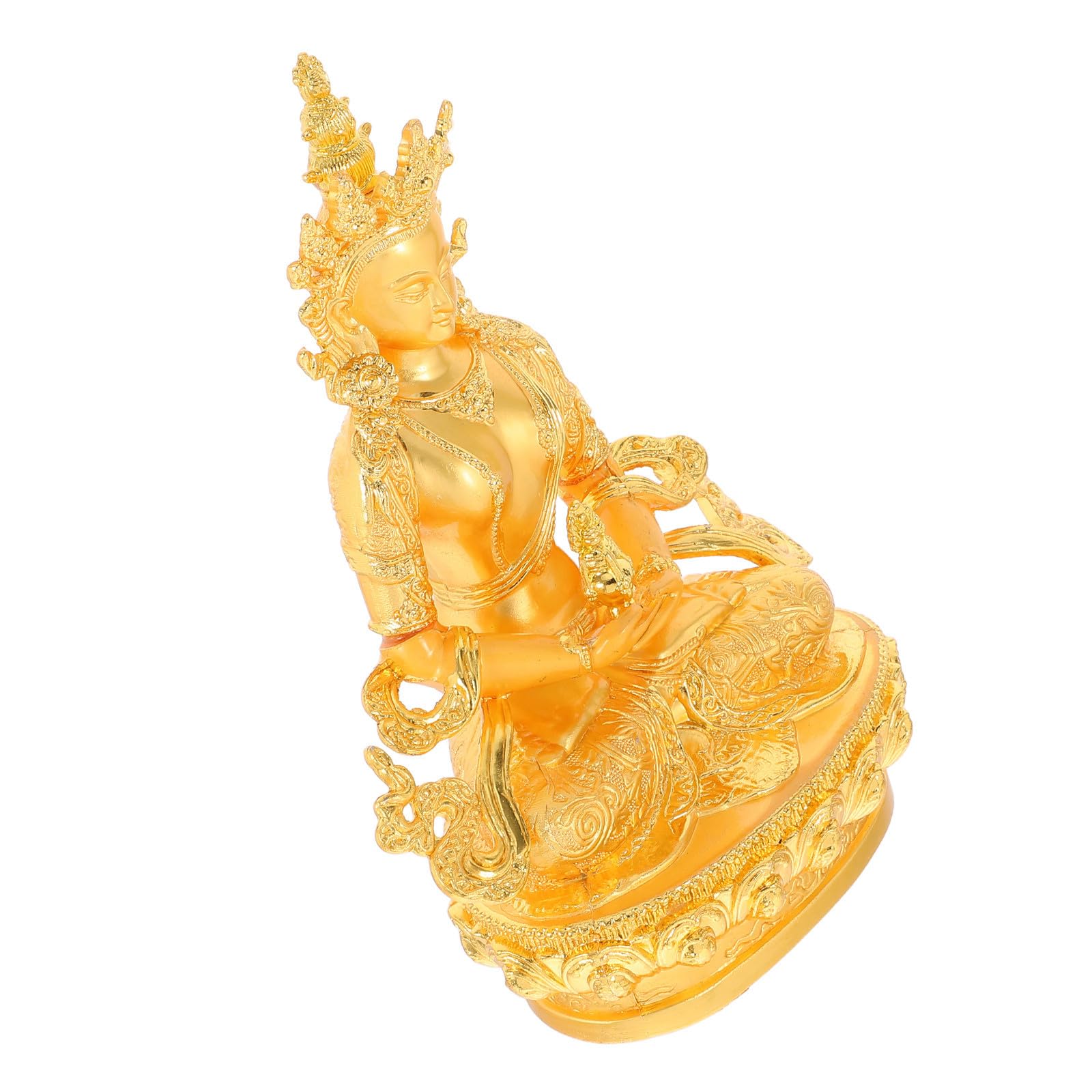 SOLUSTRE Pequeña Figura de Buda de Longevidad en Aleación Zinc-Cobre Dorada